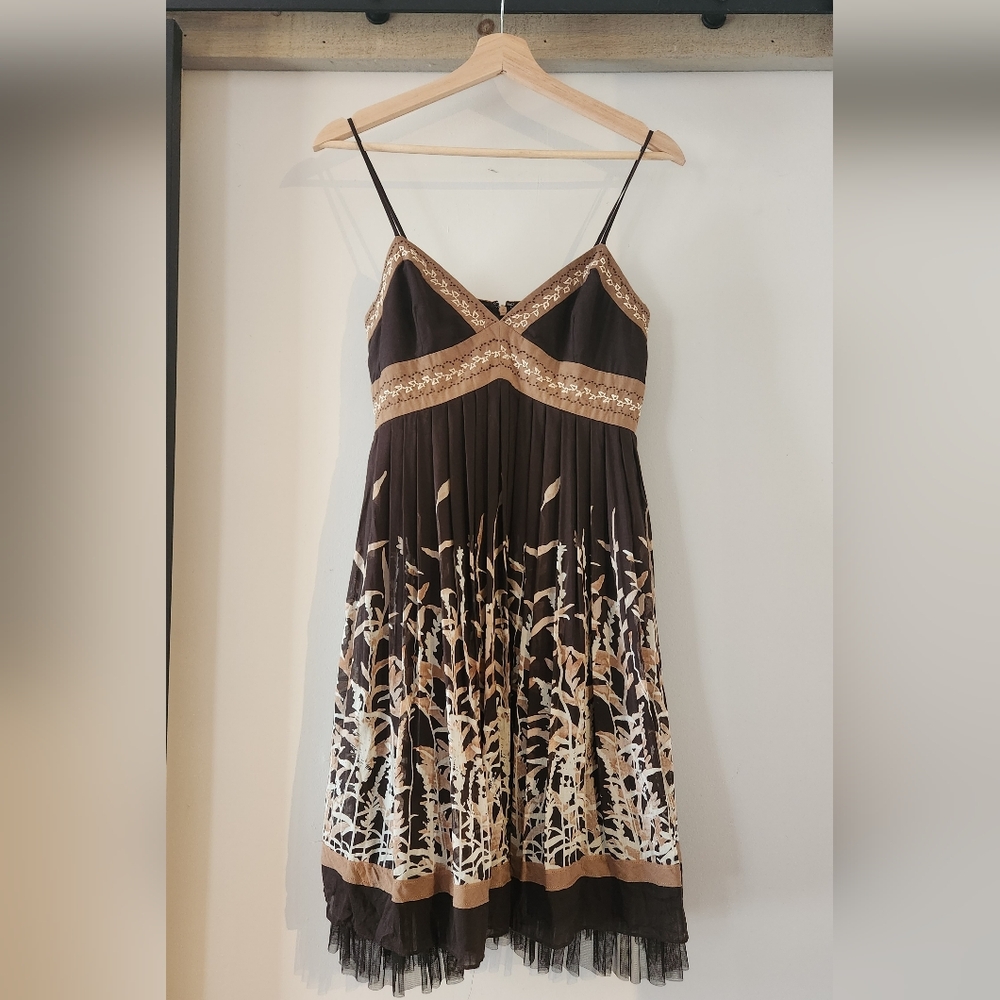 BCBGMaxAzria Silk And Cotton Blend Dress